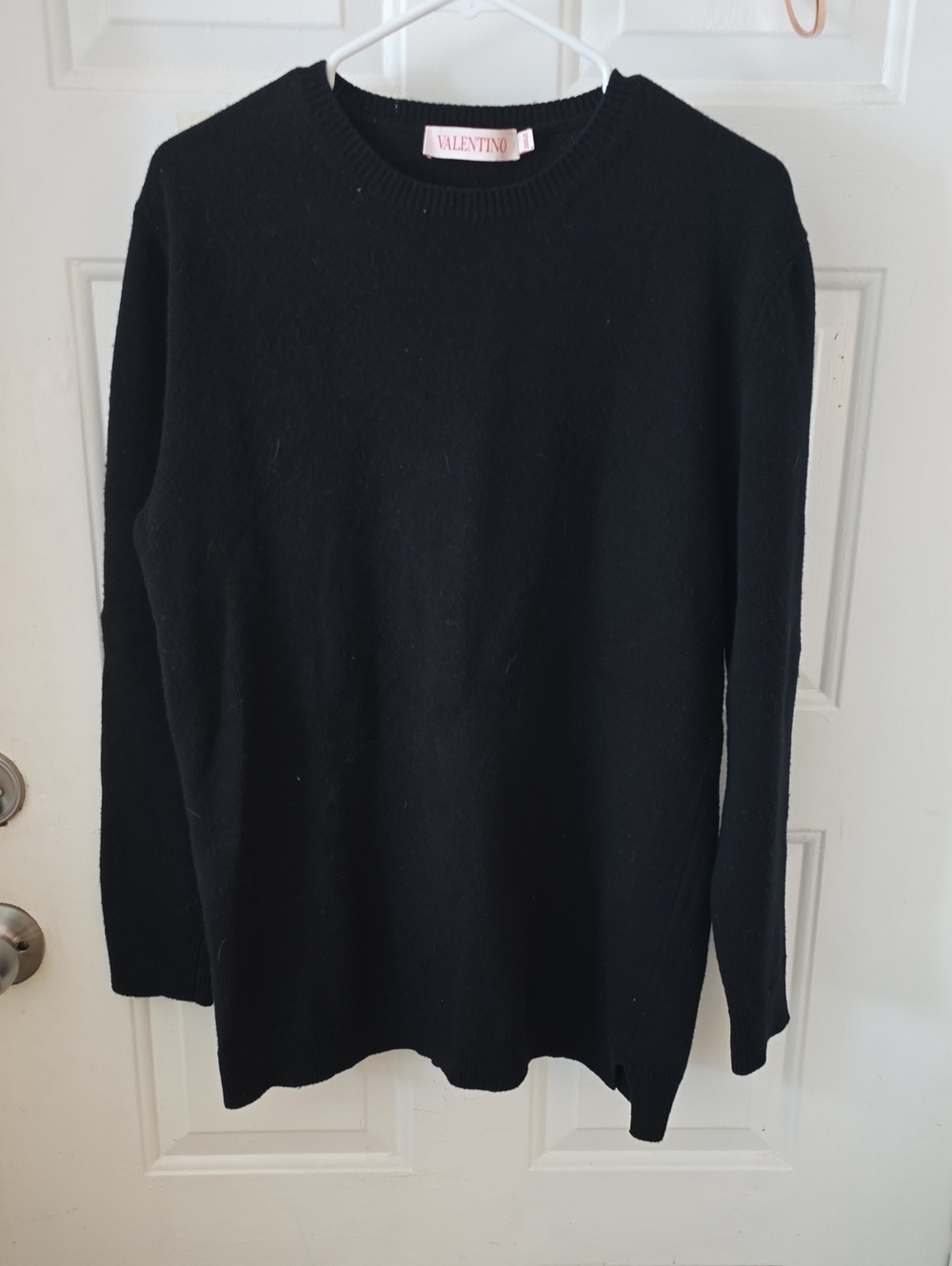 Valentino Black Crewneck Wool Sweater